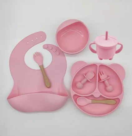 Kit de Alimentação para Bebês de Silicone 8 Peças